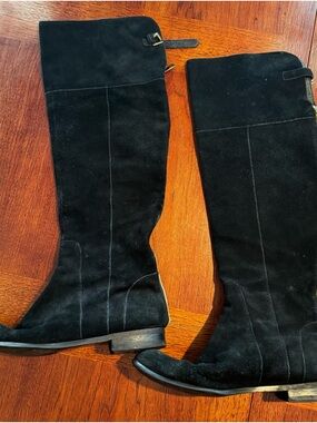 Charles By Charles David Black Suede Over-the-Knee Boots, Sz 12
